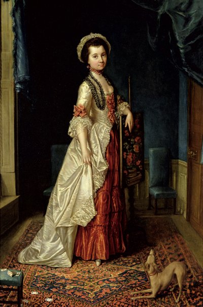Portrait of a Young Girl in an Elegant Interior by Strickland Lowry